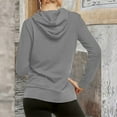 thumbnail image 5 of HongQid Women's Slim Fit Pullover Hoodie Lightweight Long Sleeve Kangaroo Pocket Basic Casual Sweatshirt, 5 of 7