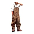 thumbnail image 1 of letairis Combinaison Lavée pour Homme Réutilisable et Lavable Salopettes pour Toute Occasion Polyester Durable Marron 4TG, 1 of 6