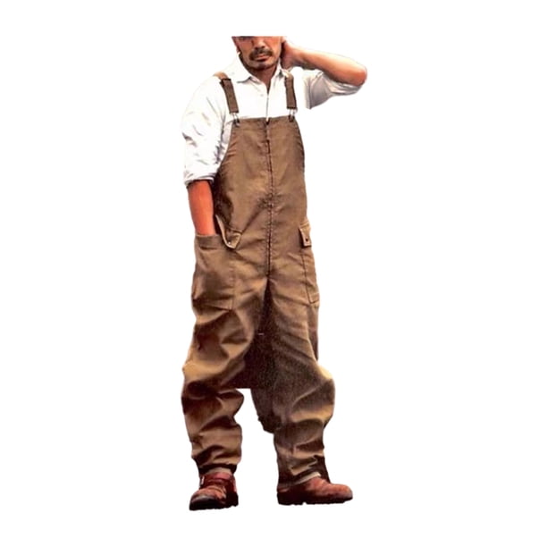 Sonducket Pantalones vaqueros de moda para hombre, ropa de trabajo versátil y moderna, ropa de calle para hombre, pantalones de trabajo con Prendas para la parte inferior del cuerpo Marrón 4XL
