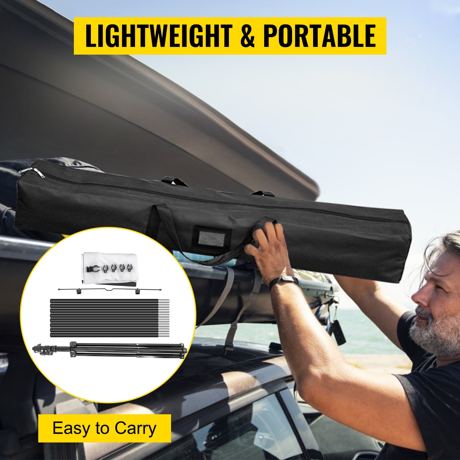 KFFKFF Portable Projector Screen with Tripod Stand, 80-inch, 16:9 Ratio, 4K HD Quality, Adjustable Height, Wrinkle-Resistant Material, Suitable for Indoor & Outdoor Use, Ideal for Films