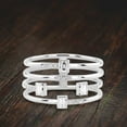 thumbnail image 4 of Stackable 4 Ring Set Moissanite Diamond Baguette and Round Diamonds on 10k Gold, 4 of 8