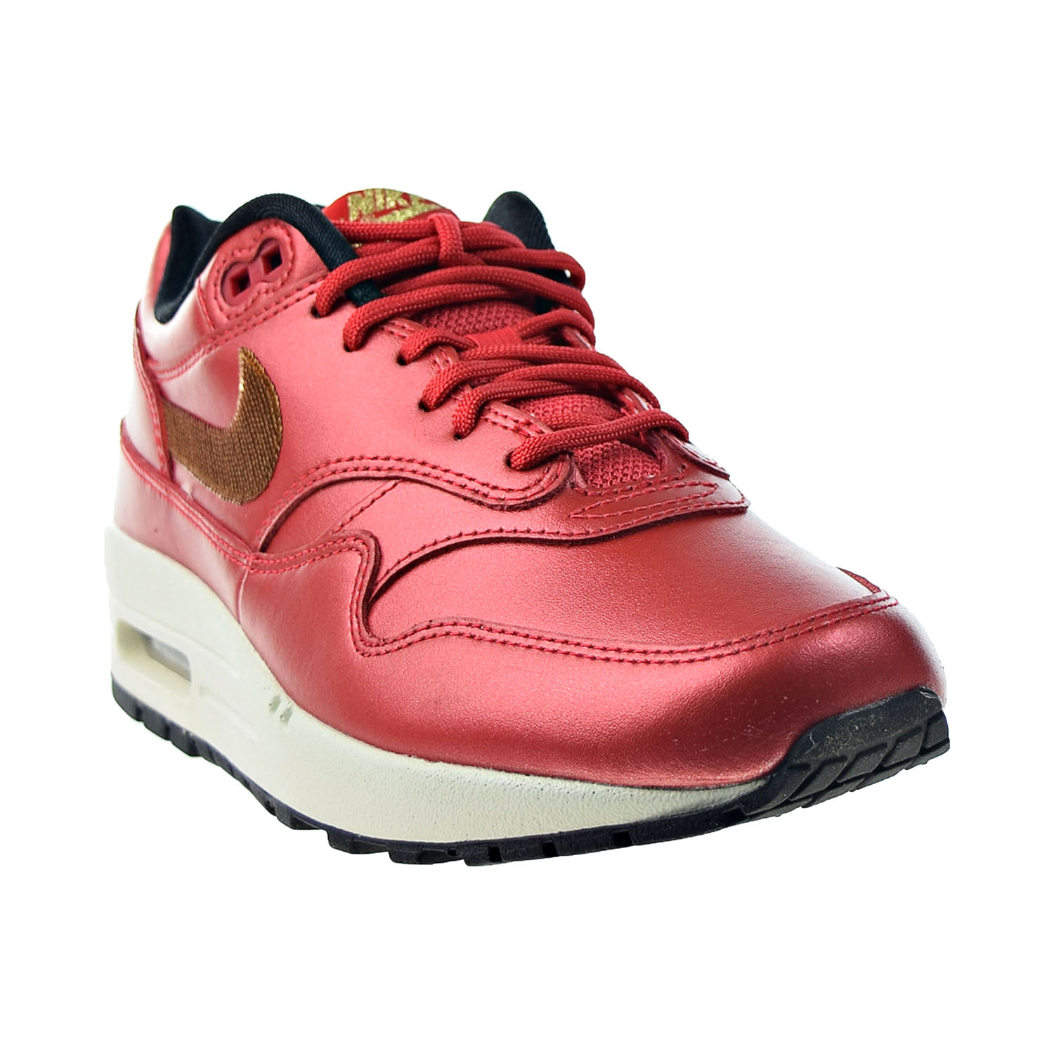 Nike Air Max 1 Women's Shoes University Red-Metallic Gold ct1149-600 - image 2 of 6