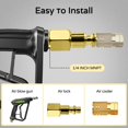 thumbnail image 3 of 1/4 Inch Air Hose Fittings Kit - 4 Pcs Female Thread Quick Connect Adapter for Air Tool and Compressor, Npt Female Plug, 3 of 7