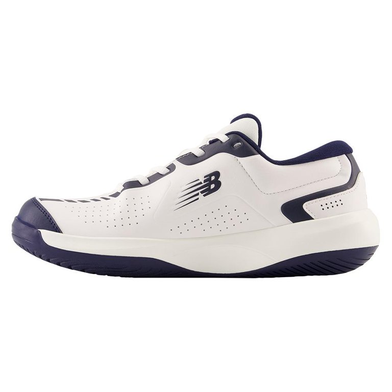 New Balance Men`s 696v5 2E Width Tennis Shoes White and Navy  display picture 1