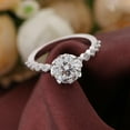 thumbnail image 2 of solitaire jewels Tulip Basket 2CT Round Moissanite Solitaire Engagement Ring For Women, 10K Rose Gold, 2 of 8