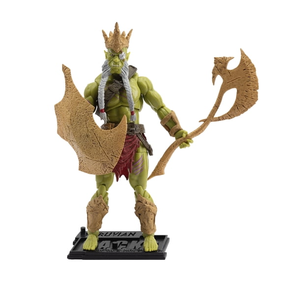Boss Fight Studio Vitruvian H.A.C.K.S. Fantasy Series – Bur’Zagi, Mighty Orc Sovran, Action Figure - Highly Articulated Collectible & Customizable Figurine with Interchangeable Parts & Accessories -