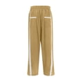 thumbnail image 6 of Sewkxo Woman Track Trouser Casual Drawstrings Elastic Waisted Quick Dry Trouser Big and Tall Baggy Contrast Color Stripe Track Pant with Pockets,Yellow 2XL, 6 of 7