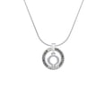 thumbnail image 2 of Delight Jewelry Silvertone Large Greek Letter - Omega - Silvertone Grandmother Ring Charm Necklace, 18", 2 of 4