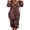 Coffee, variant on Gureui Women Fleece One Piece Zipper Hooded Jumpsuit Loose Long Sleeve Thick Plush Sleepwear Romper Pajamas Playsuit with Bear Ear Hat