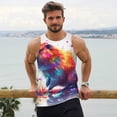 thumbnail image 6 of Lsque Watercolor Butterfly Guinea Pig Pattern Mens Tank Tops Muscle Athletic Quick Dry Sleeveless Workout Fitness T Shirts Beach Tank Top, Loose-fit Sleeveless Shirt for Men-3X-Large, 6 of 7
