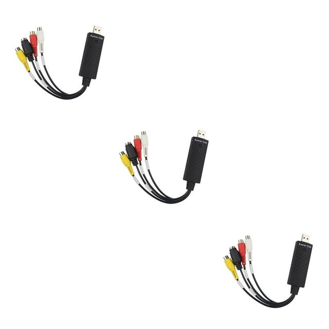 ZLight DVD VHS DVR Converter Video / Audio to Computer USB Adapter For Win10 8.8 * 2.8 * 1.8cm 3Set