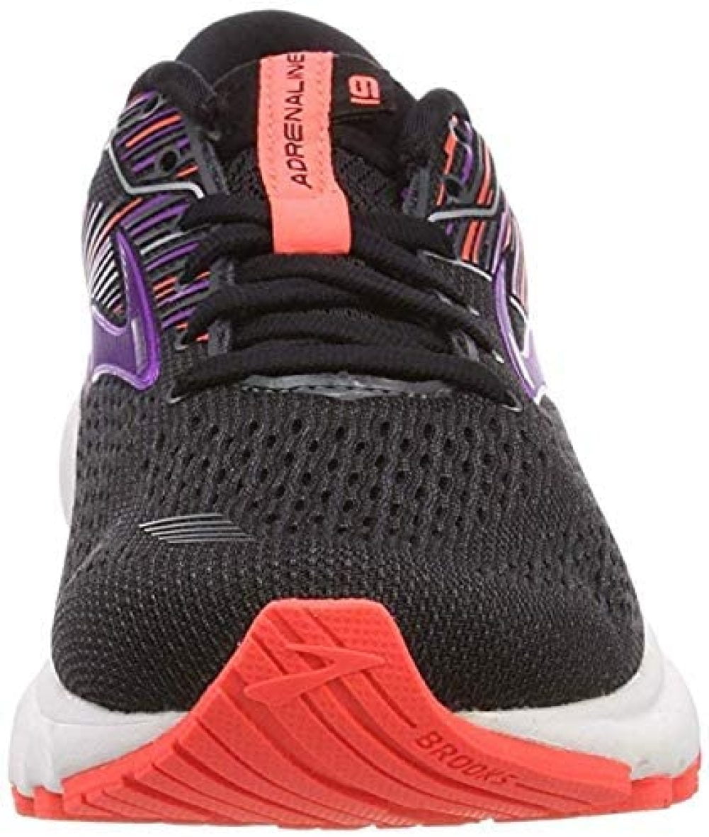 TaliaPosy Womens Adrenaline GTS 19 Running Shoe - Black/Purple/Coral - 2E - 6.5