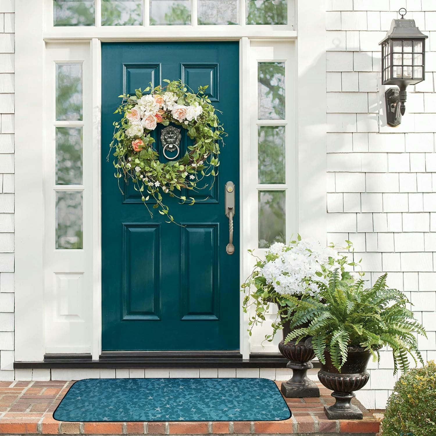 Qinduosi Welcome Mat, Decorative Door Mat, Door Mat with Non-Slip Rubber Backing, Easy Cleaning, Traps Dirt, Rug for Entry, Patio, Garage