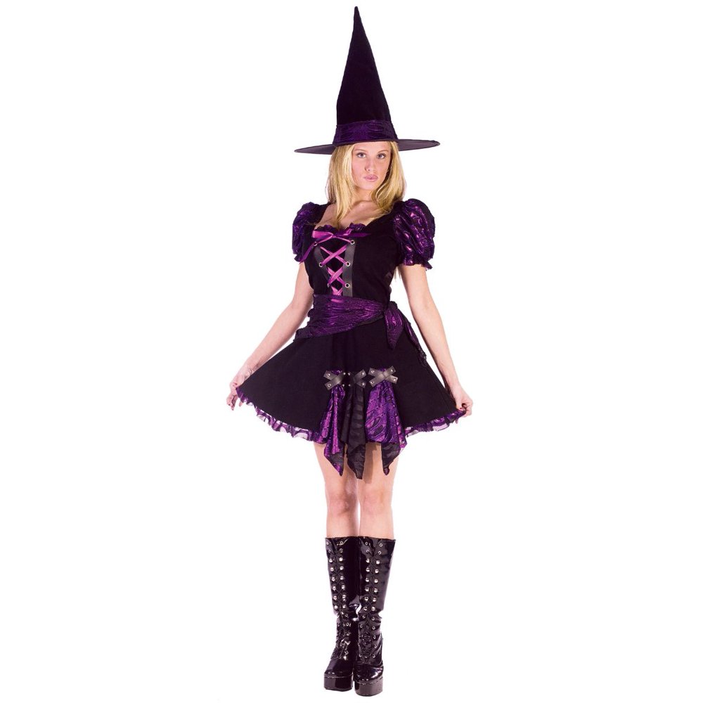 Purple Witch Women Adult Halloween Costume Large