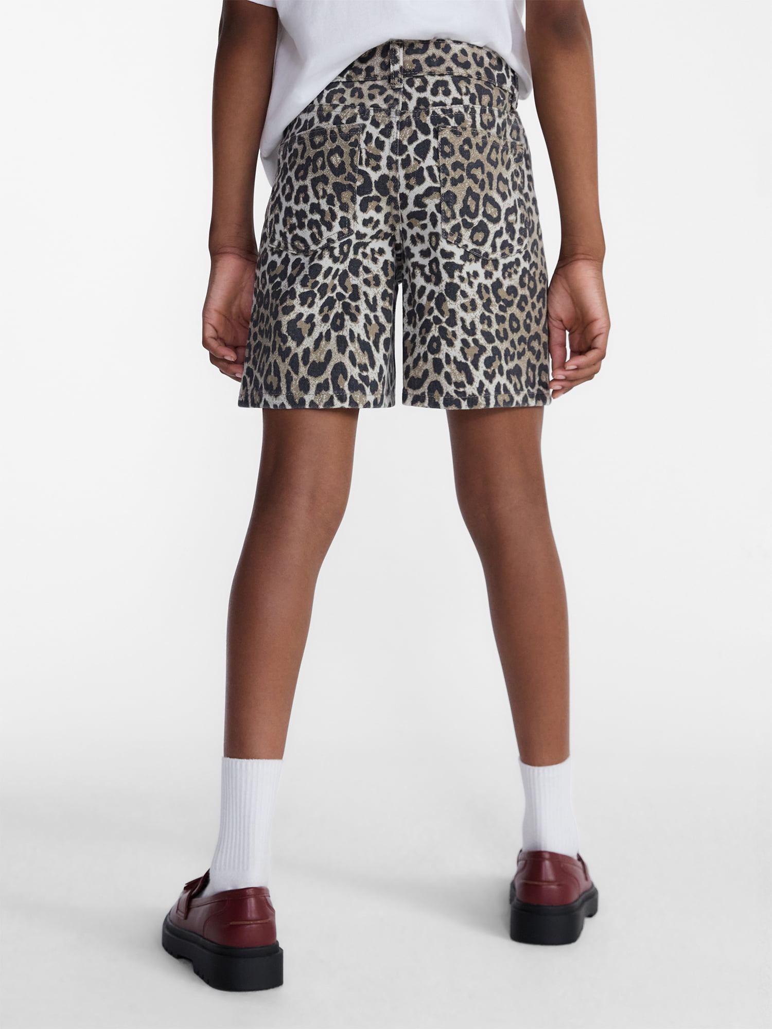 Weekend Academy Girls Printed Baggy Jean Shorts, Sizes 4-18
