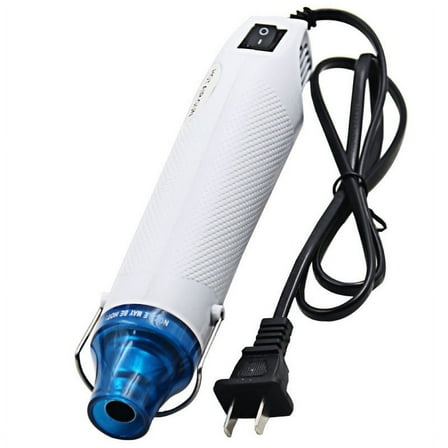Portable Mini Handheld Hot Air Gun,200℃ Handheld Portable Hot Air Gun, for Shrink Wrapping, Epoxy Resin Supplies (White)