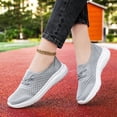 thumbnail image 5 of Domzle Slip On Sneakers Comfortable All-Day Wear, Hands Free Convenience, Womens Walking Shoes with Arch Support, Wide Toe Box Available Gray, 5 of 7