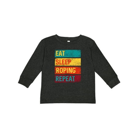 

Inktastic Calf Roping Rodeo Eat Sleep Roping Repeat Gift Toddler Boy or Toddler Girl Long Sleeve T-Shirt