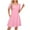 Pink, variant on Summer Dresses for Women 2025 Fashion Pocket Dress Short Sleeve Solid Color Casual
