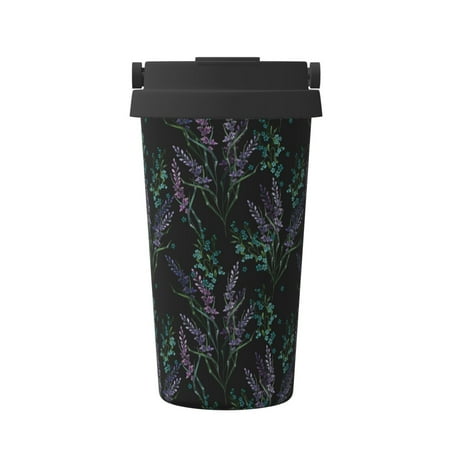 

Junzan Lavender Flowers for Stainless Steel Vacuum Insulated Tumbler - Reusable Insulated Cold Brew Iced Coffee Cup Thermos -Gifts for Women Men Him Her