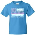 thumbnail image 3 of Inktastic Breast Cancer Awareness Pink Ribbons and Flag Youth T-Shirt, 3 of 5