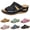 Black, variant on Orthopedic Sandals for Women Backless Non Slip Platform Mules Comfortable Wide Width Wedge Dressy Shoes Blue Size 6.5