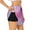 Black, variant on Fun Rainbow Printed 2 in 1 Women's Workout Shorts for Athletic Gym Running Shorts with Phone Pockets-X-Large