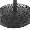thumbnail image 6 of Walker Edison Cross Weave Round Outdoor Patio Umbrella Base, Black, 6 of 7