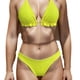 thumbnail image 4 of Traje de baño de dos piezas con tirantes divididos para mujer, traje de baño sexy de color sólido, bikini, 4 of 6