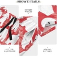 thumbnail image 5 of Polar Bear Christmas Snowflake Pattern On Red Mens Pajama Pants Shorts Sleepwear Lounge Men's Pajama Bottoms Gift for Family, 5 of 7