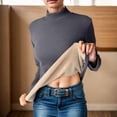 thumbnail image 4 of Splozh Womens Fall Tops 2025 Long Sleeve Shirts for Women Crewneck Solid Undershirt Pullover Casual Lightweight Warm Blouse Tops Dark Gray,M, 4 of 6