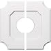 thumbnail image 3 of Ekena Millwork CMP22LE2-07000 22 in. OD x 7 in. ID Carré Locke Architecture Grade Médaillon de Plafond Contemporain PVC - 2 Pièces, 3 of 4
