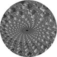 thumbnail image 1 of Ahgly Company Indoor Round Patterned Gunmetal Gray Area Rugs, 4' Round, 1 of 6