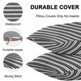 thumbnail image 6 of Outdoor Waterproof Pillow Covers Pack of 2, Abstract Stripe Classic Black Point Lines Decorative Throw Pillowcases Cushion Covers for Garden Patio Tent Sofa Couch, 26x26 inch, 6 of 8