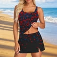 thumbnail image 2 of Miqool Women 4th of July Outfit Three Piece Set Tops with thong pants and skirt American Flag Patriotic Shirt Anniversary USA Shirt, 2 of 5