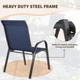 thumbnail image 6 of UDPATIO Patio Chairs Set of 4, Outdoor Dining Chairs High Back with All Weather Breathable Textilene, Metal Frame for Lawn Garden Backyard Deck, Blue, 6 of 9