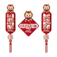 thumbnail image 4 of HILABEE 2024 Chinese Dragon Year Felt Wall Ornament Welcome Sign Fu Character Spring Festival for Festival Party Supplies Accessories Style E, 4 of 8