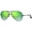 Green/Black, variant on Ray Ban RB3025 001/3F 62M Gold/Light Blue Gradient Aviator