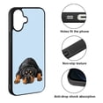 thumbnail image 2 of WIRESTER Shockproof Soft Rubber Cover Case for Apple iPhone 17 6.3" 2025, Rottweiler Dog Lying Down Looking Up On Light Blue Background, 2 of 5