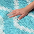 thumbnail image 3 of Addison Rugs Dream Shag Premium Machine Washable Transitional Tribal, Diamond Turquoise Rectangle Rug, 9' x 12', 3 of 8