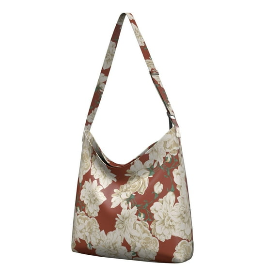 Retro Daisy Print Canvas Crossbody Bag – Cute Yellow Flower Design for Daily Use