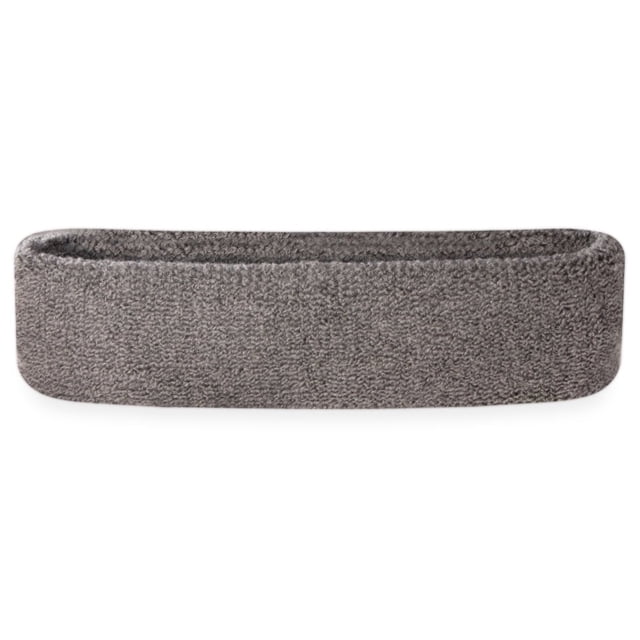 Suddora SweatbandHeadband - Bandas deportivas para el sudor de la cabeza de baloncesto atlético de tela de rizo (gris)