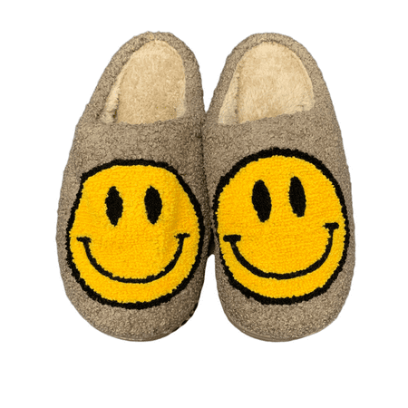 

Big Smiley Furry Slippers for Women House Couples Men Fluffy Slides Autumn Warm Plush Bedroom Ladies Cotton Shoes