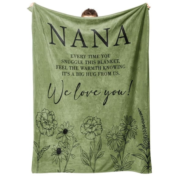 Ultra-Soft Flannel Throw Blanket Gift for Nana, Perfect Birthday Present for Grandmother, Christmas & Holiday Gifts for Grandma
