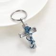 thumbnail image 3 of Rose Flower Urn Cremation Urn Keychain for Ashes Rose Flower Cross Funeral Keepsake Urn Keychain for Human/Pet, 3 of 6