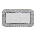 thumbnail image 4 of VHC Brands Ashmont Farmhouse 27"x48" Bathmat Creme Ruched Ruffle Cotton Solid Color Rectangle Bath Decor, 4 of 5