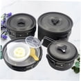 thumbnail image 3 of TEHAUX 1 Set Camping Cooking Essentials Aluminum Alloy Black for Outdoor Use, 3 of 8