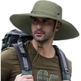 thumbnail image 4 of Sombrero para hombres, sombrero de pesca de ala súper ancha Safari UPF50+ Bucket Boonie Cap para jardinería senderismo camping, 4 of 5