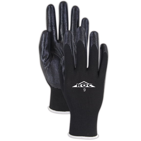 Magid ROC Black Polyester Knit Gloves Size 5, 12 Pairs