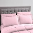 thumbnail image 2 of D.N.G. BEDDINGS Twin/Twin XL Size 800 Thread Count, 100% Egyptian Cotton, Light Pink Premium Hotal Quality, 1 Piece Box Design Striped Comforter Set, 2 of 5